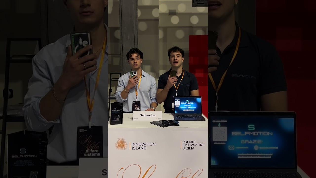 Lo stand di Selfmotion al Premio Innovazione Sicilia 2025.